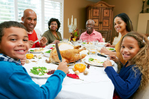 Multi Generation Family Celebrating Thanksgiving